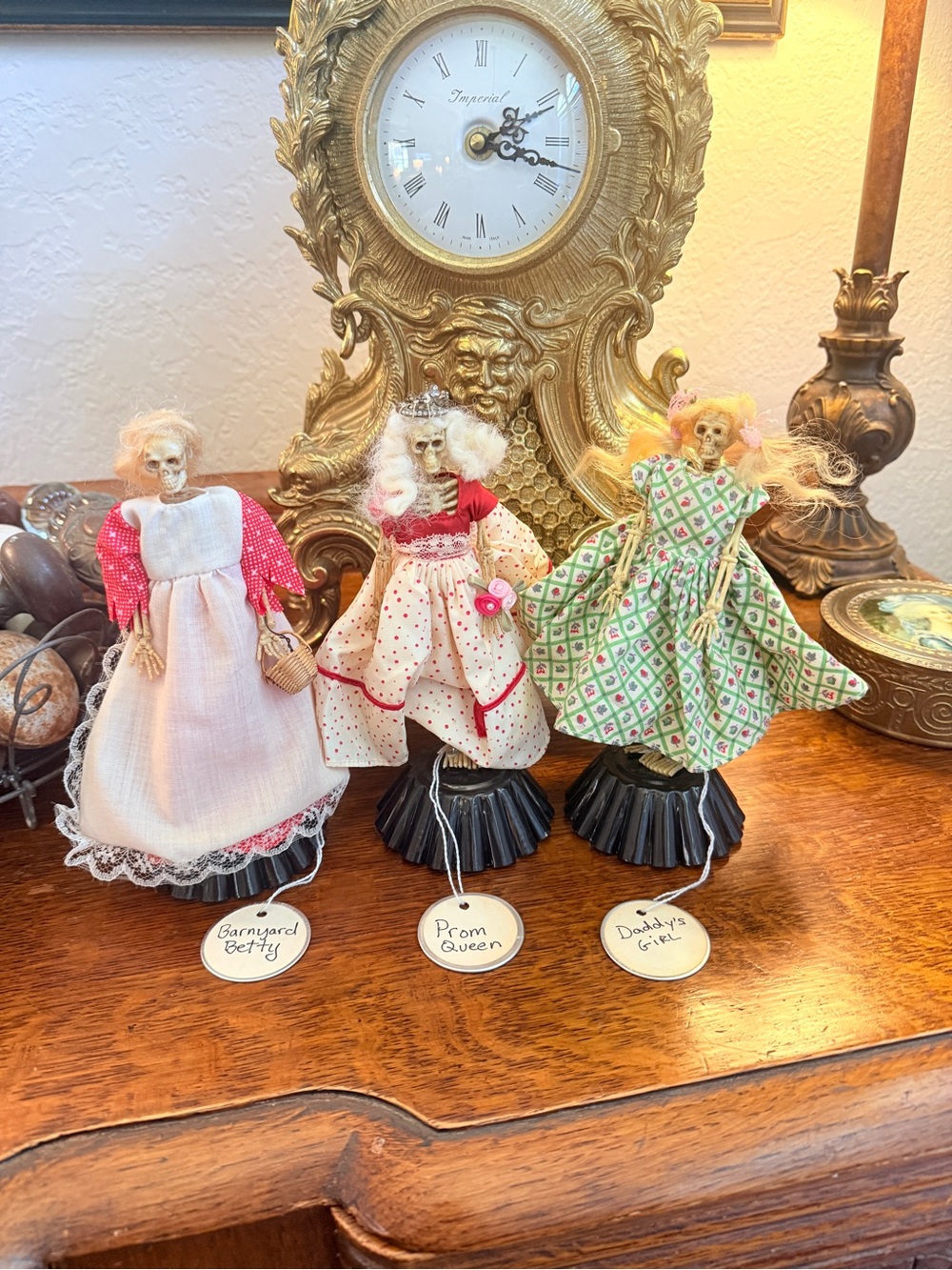 3 OOAK Vintage Dressed Skeletons Made by Me!